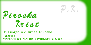 piroska krist business card